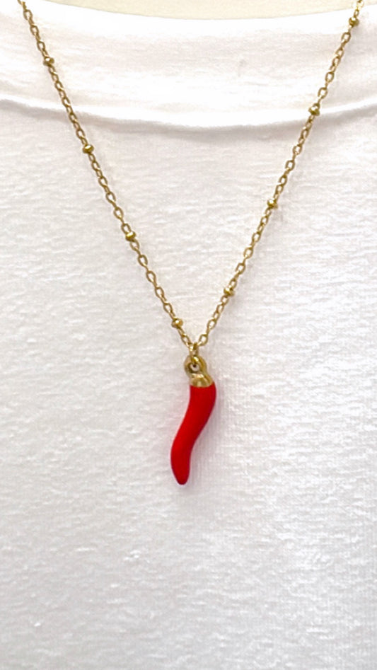 Collier Piment Porte Bonheur