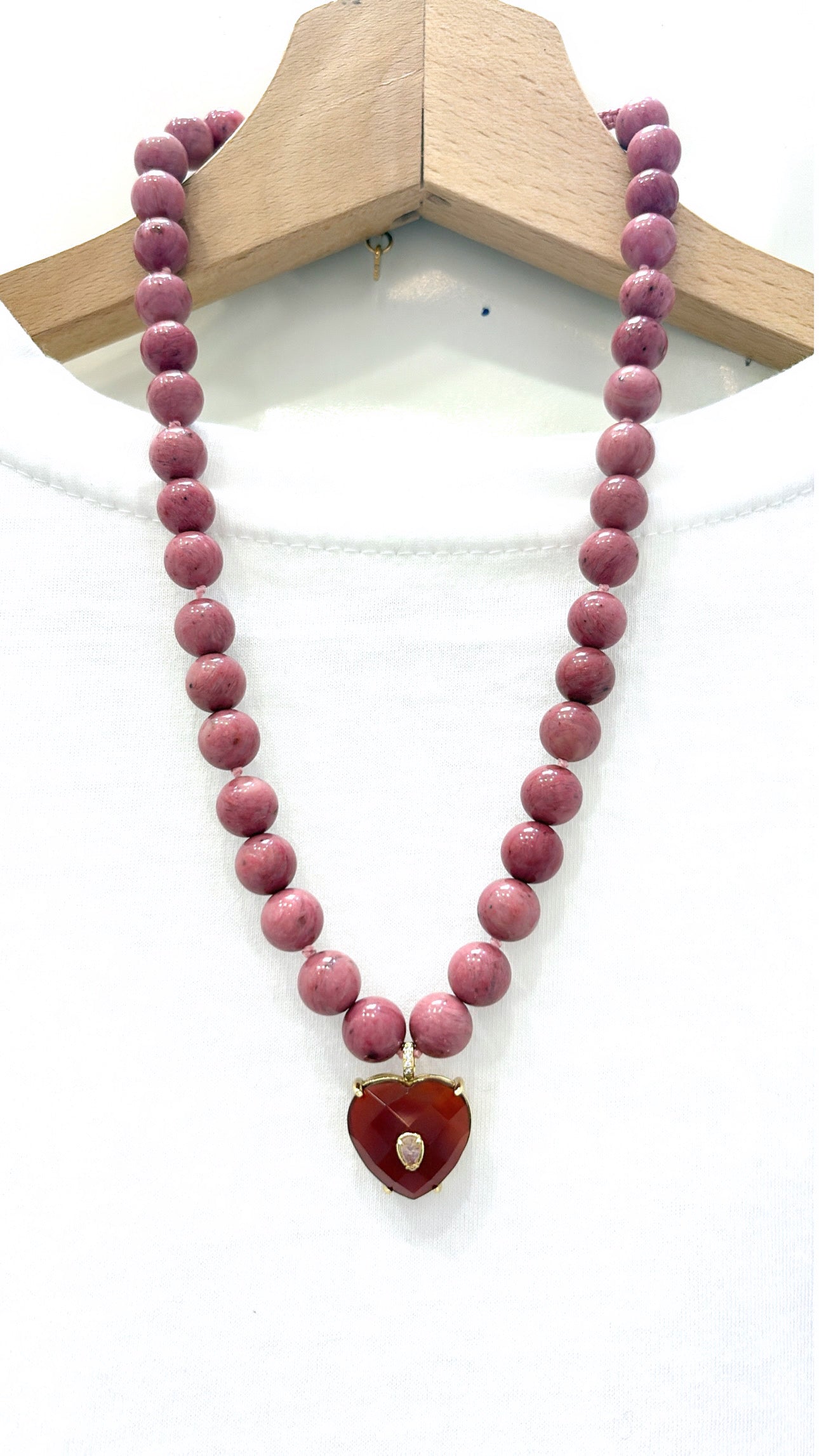 Collier Passion Cornaline et Rhodonite