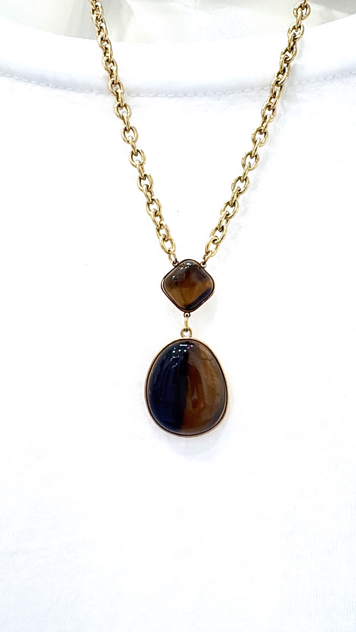 Collier Gouttes Œil de Tigre