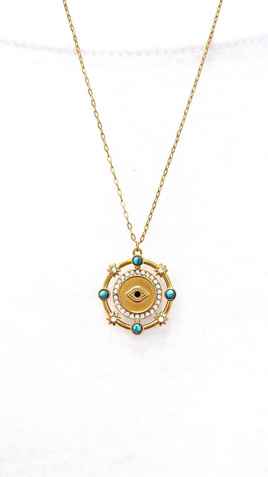 Collier Œil de Fortune Turquoise