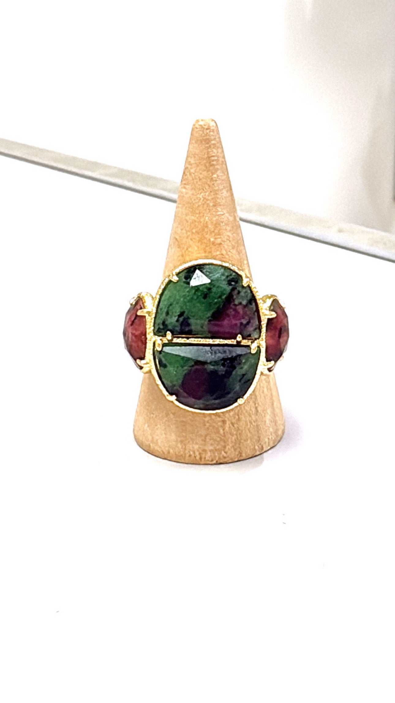 Bague Sublime Rubis Zoisite et Rhodonite