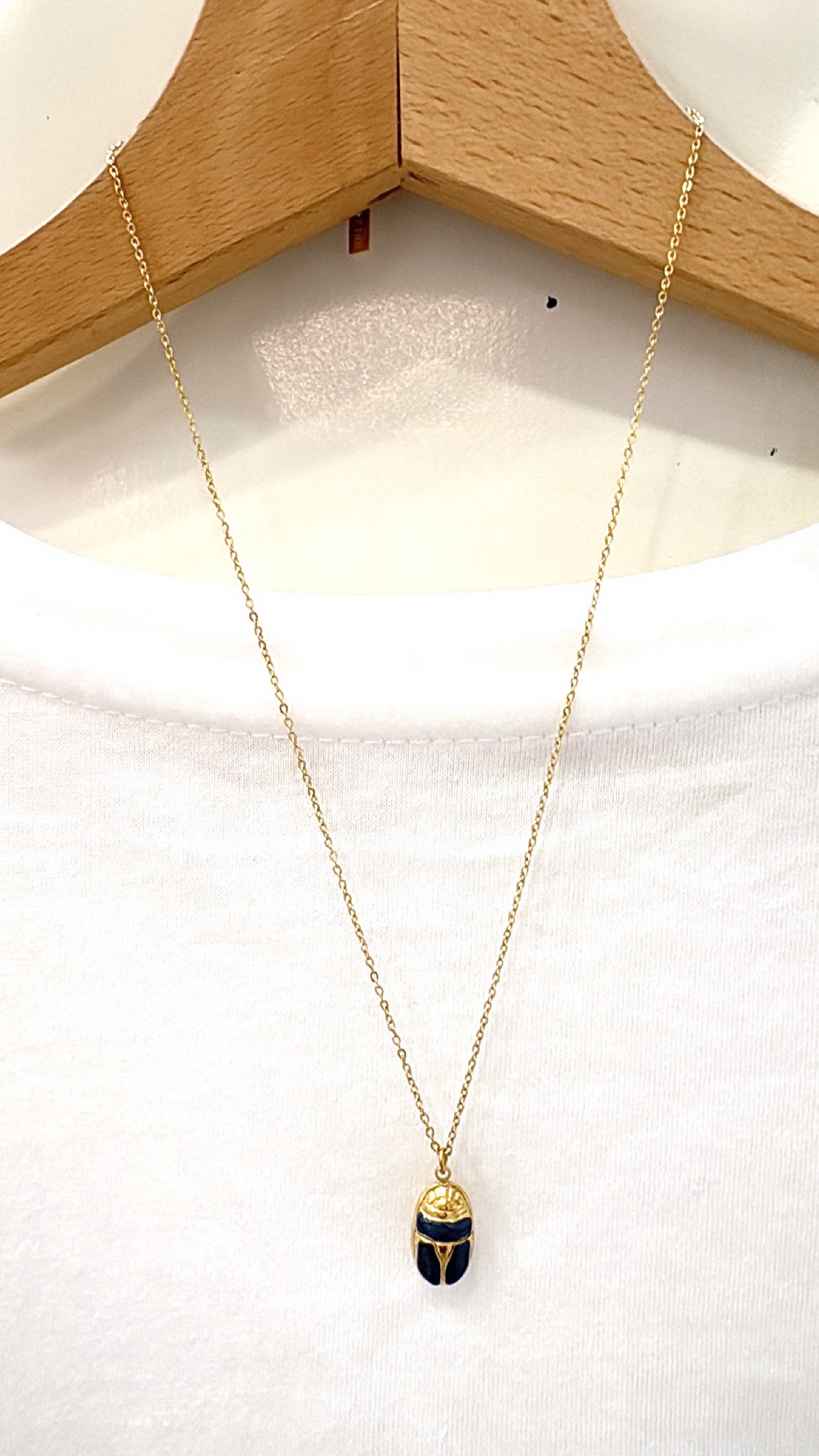 Collier Little Scarabée Bleu