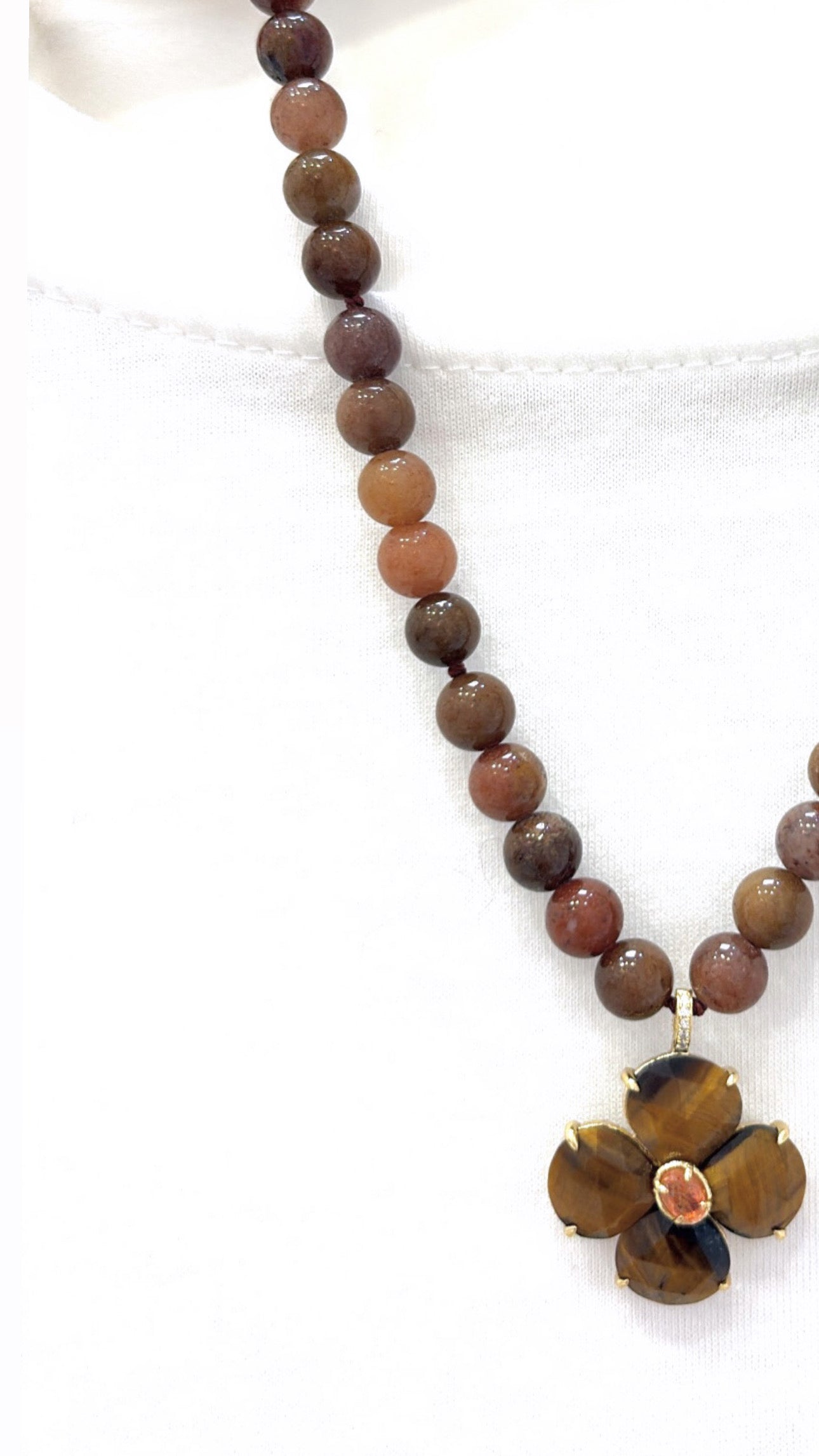 Collier Chance Jaspe et Œil de Tigre