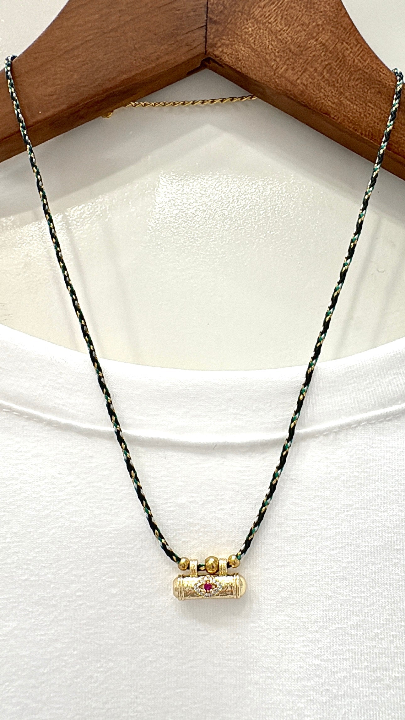 Collier Amulette Eye Noir