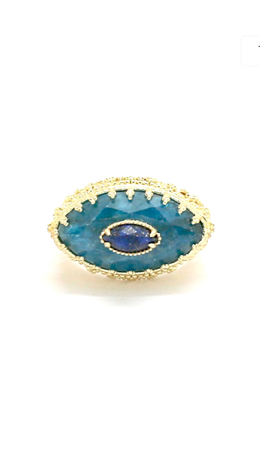 Bague Amulette Eye Apatite