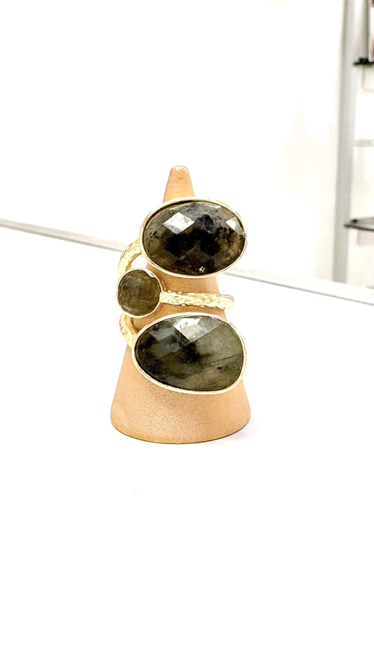 Bague Trio Labradorite