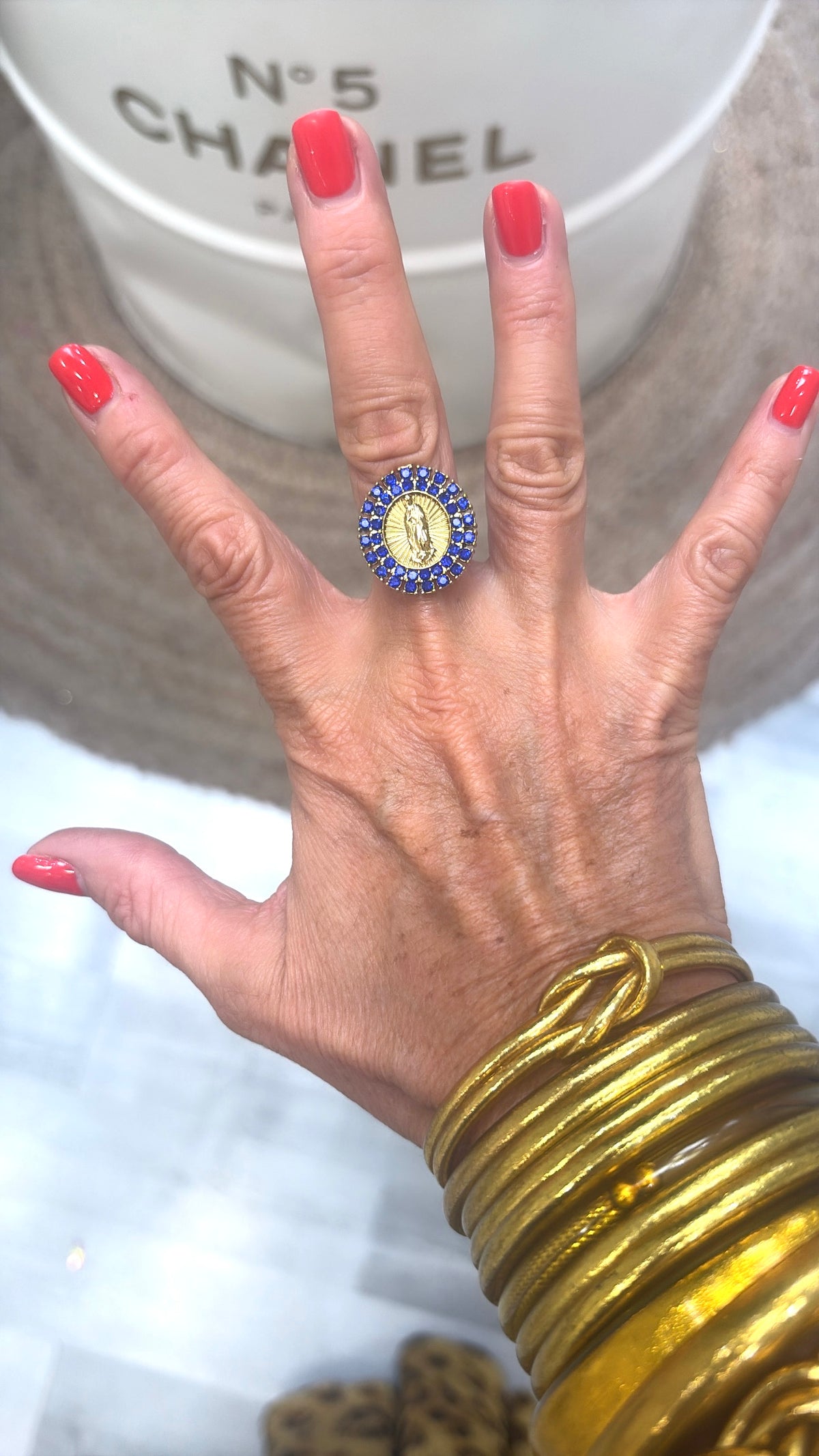 Bague Miraculeuse Strass Bleu