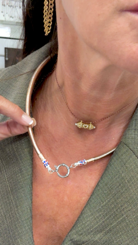 Collier SAWAÏ DEE Rose Gold Thong Yaï (épais)