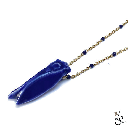 Collier Cigale Bleu