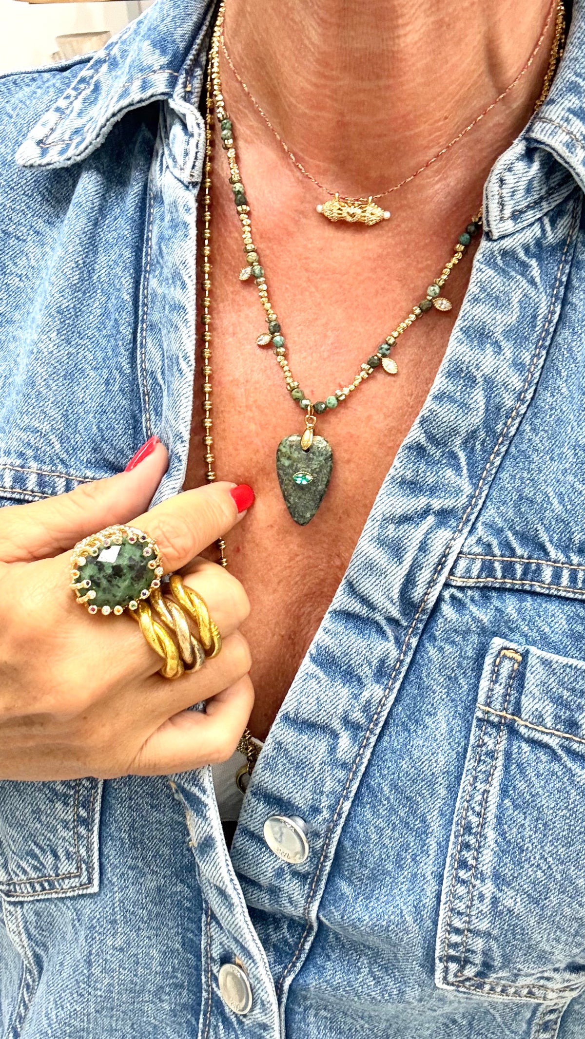 Collier Précieux Talisman Turquoise Africaine