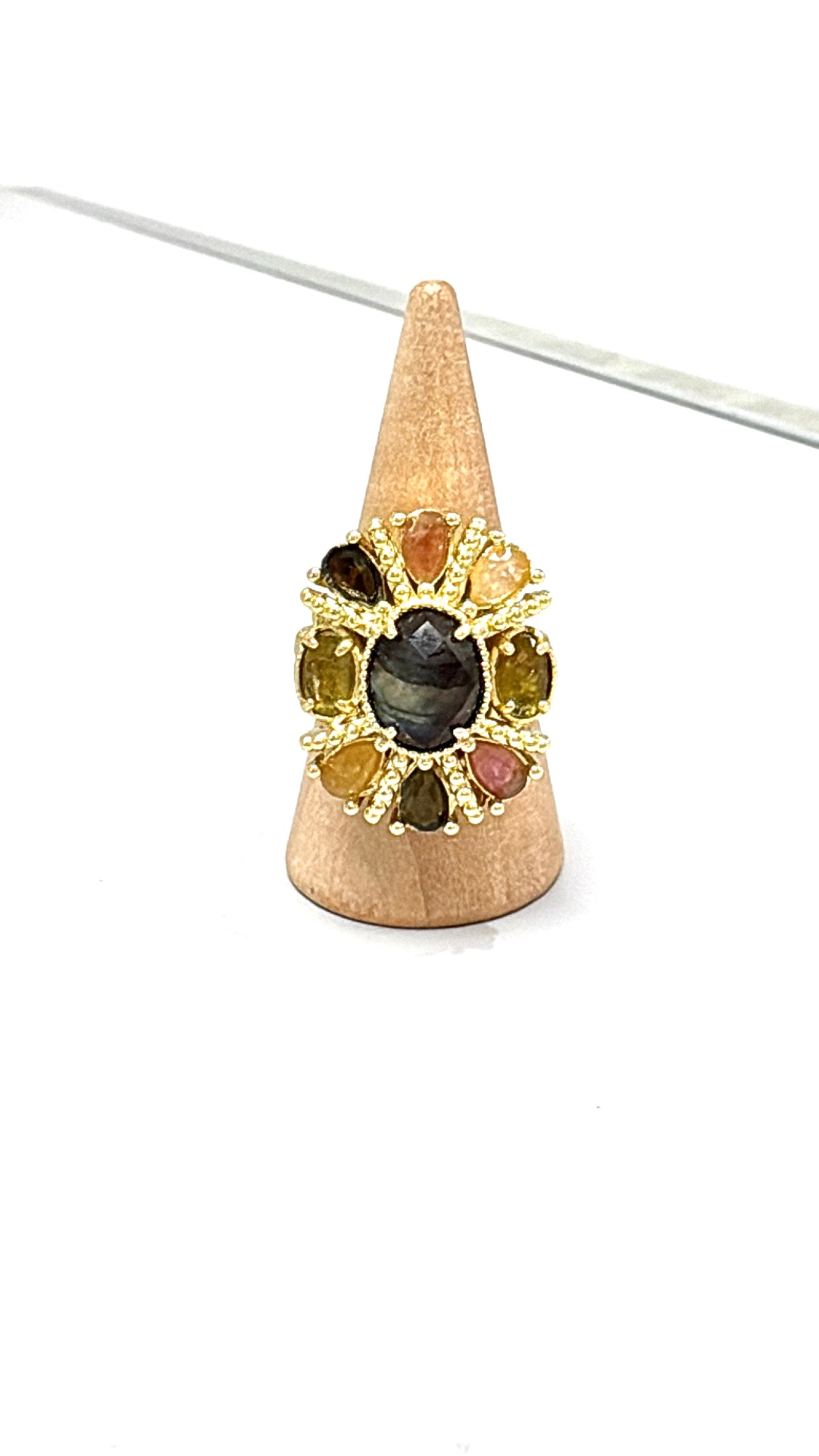 Bague Nova Tourmaline et Labradorite