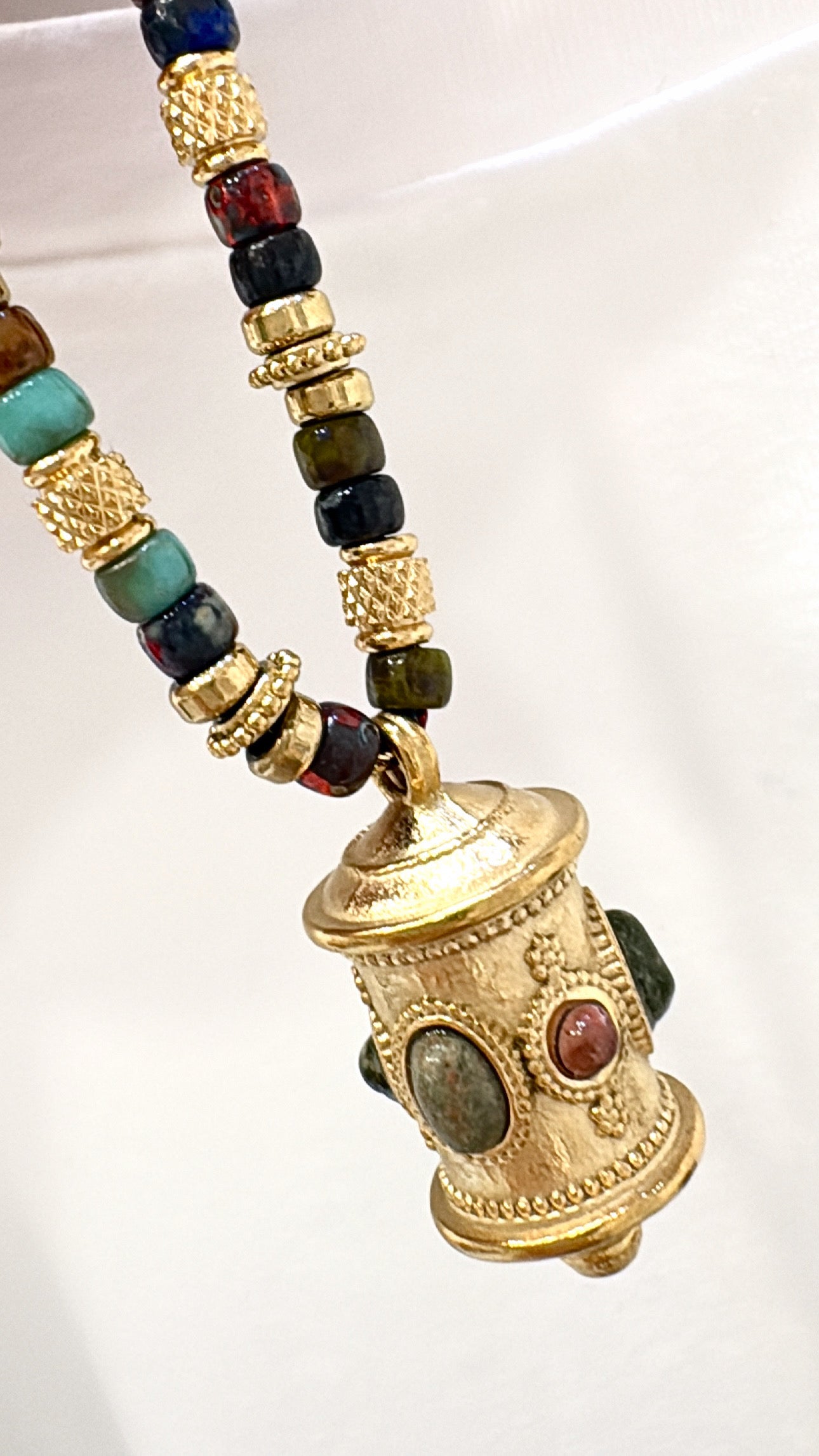 Collier Amulette Unakite