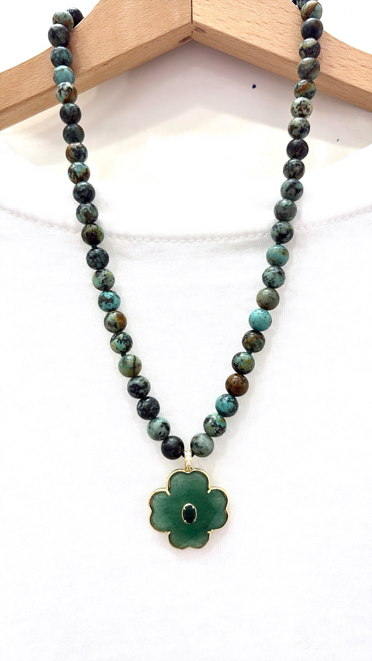 Collier Chance Turquoise Africaine et Aventurine