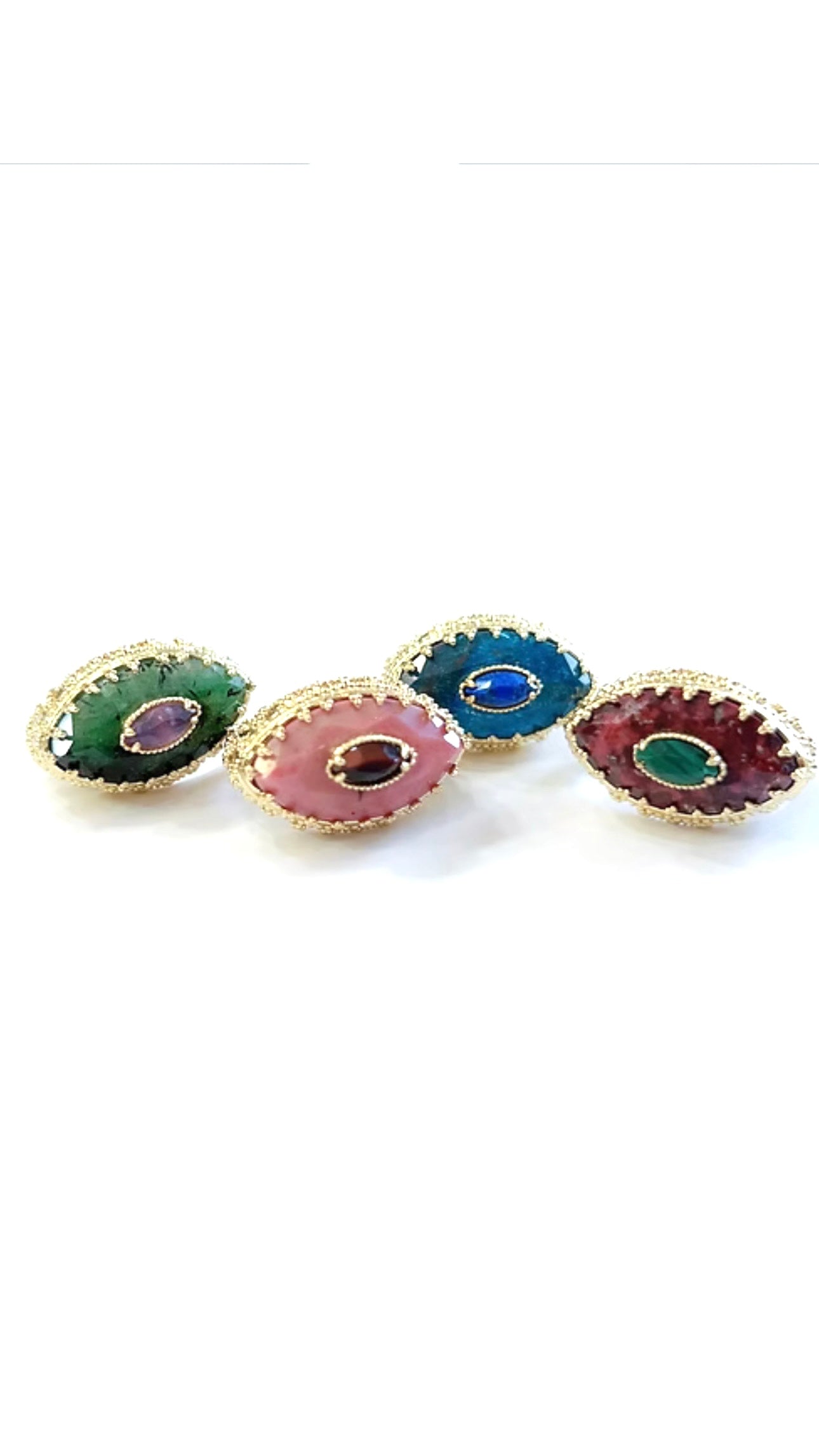 Bague Amulette Eye Rubis Zoisite