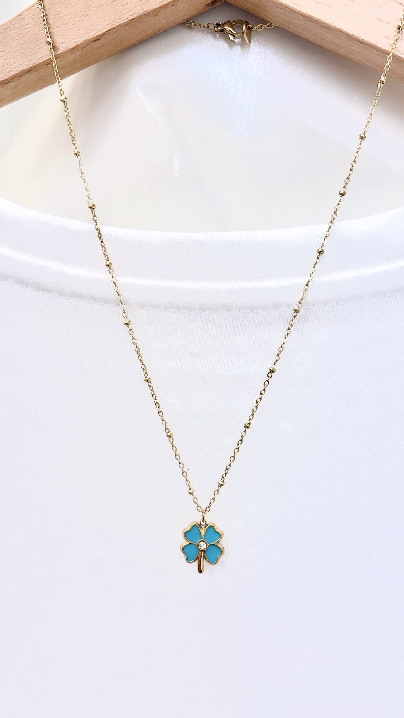 Collier Lucky Trèfle Turquoise