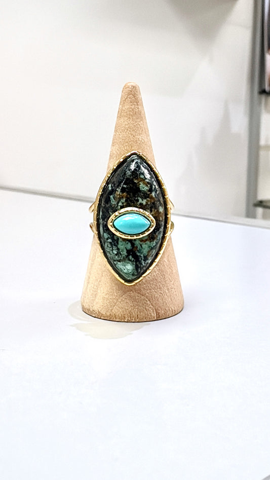 Bague Eye Turquoise Africaine
