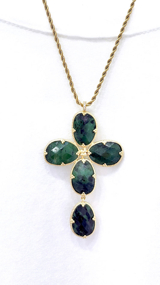 Sautoir Cruz Rubis Zoisite