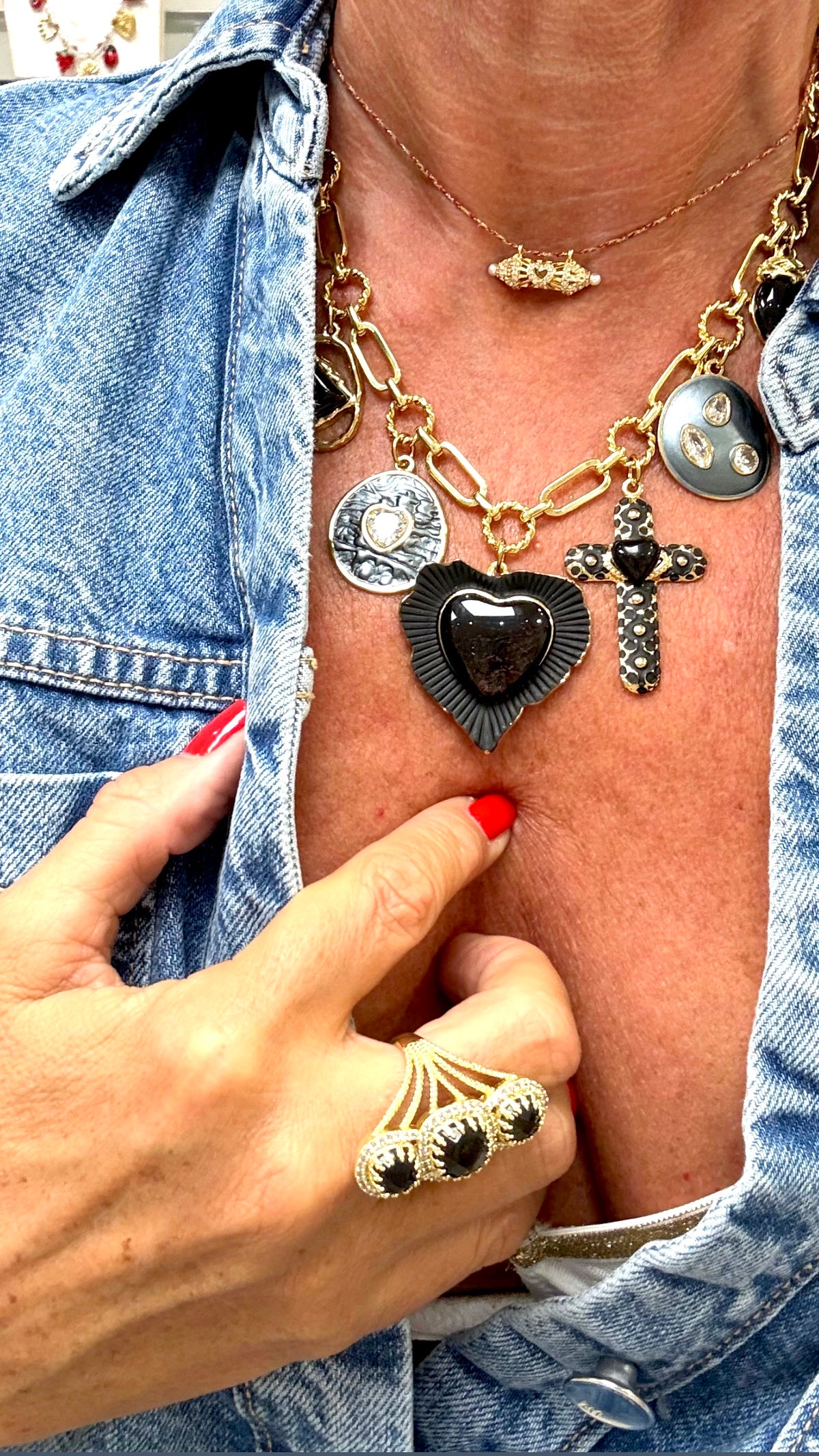 Collier Black Pampilles