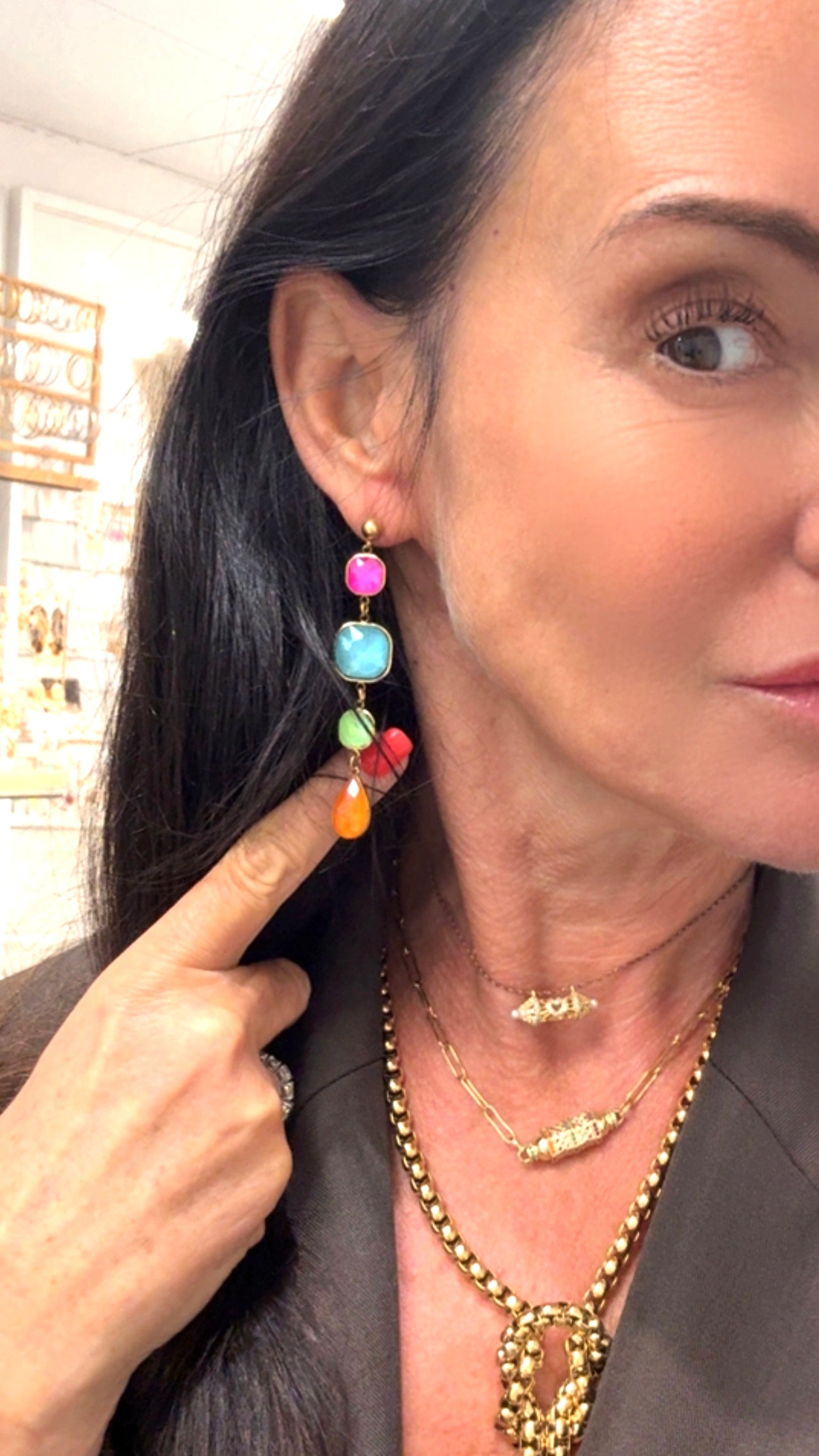 Boucles d’Oreilles Élégance Multicolore