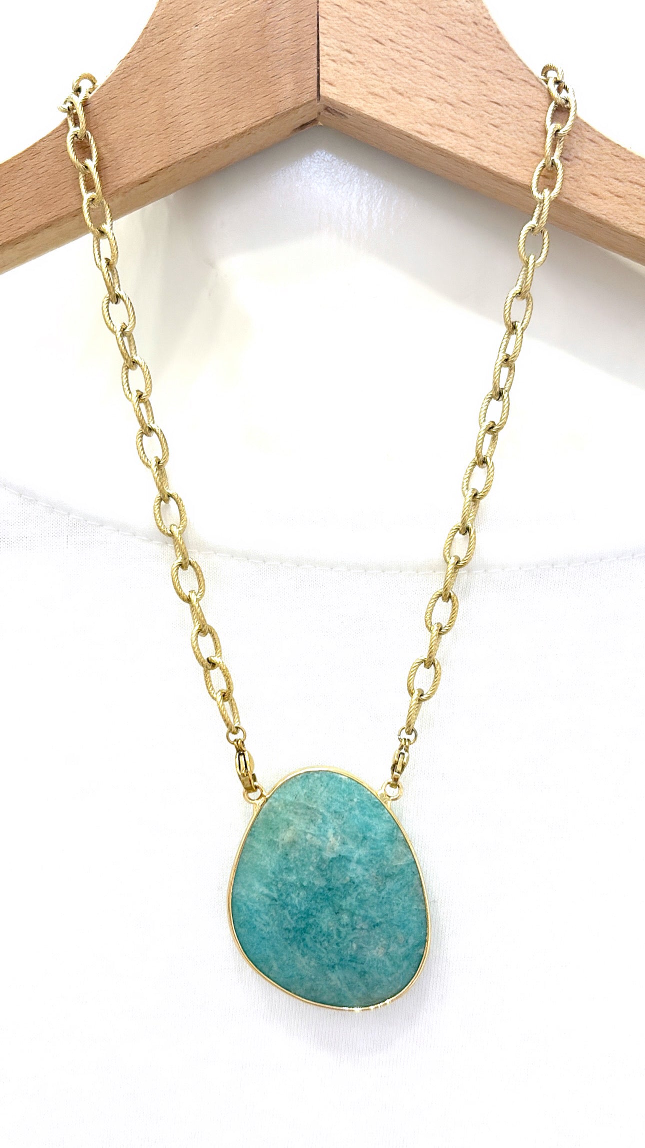 Collier Galet Amazonite