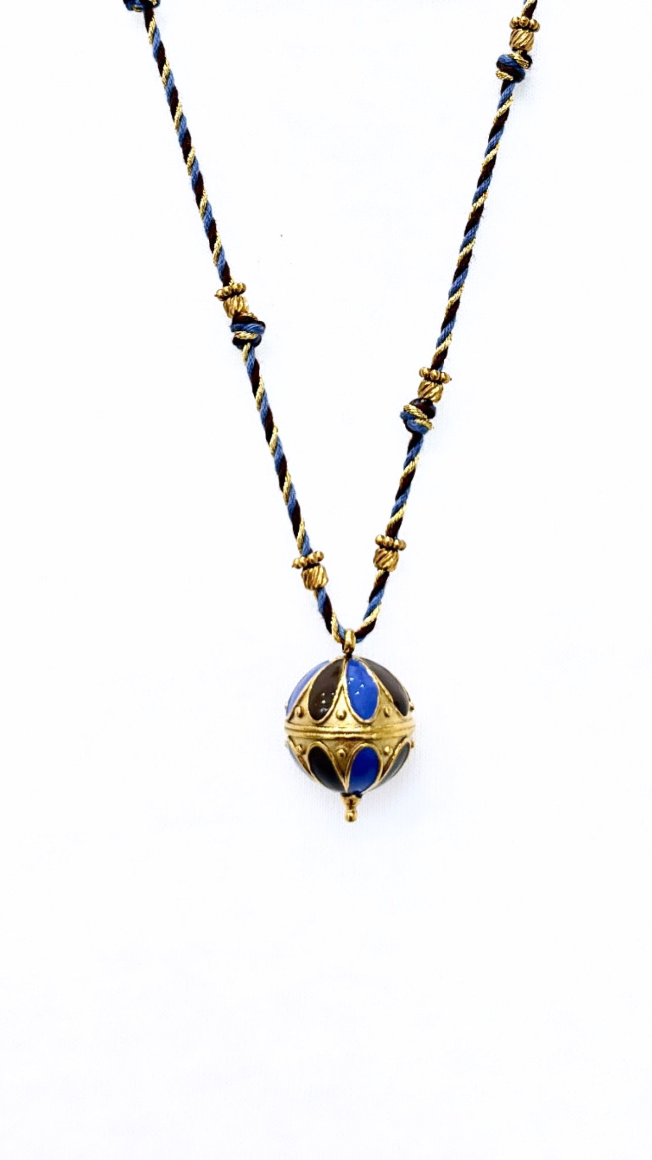Collier Toupie Maya Bleu