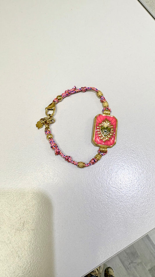Bracelet Amulette Rose Fluo