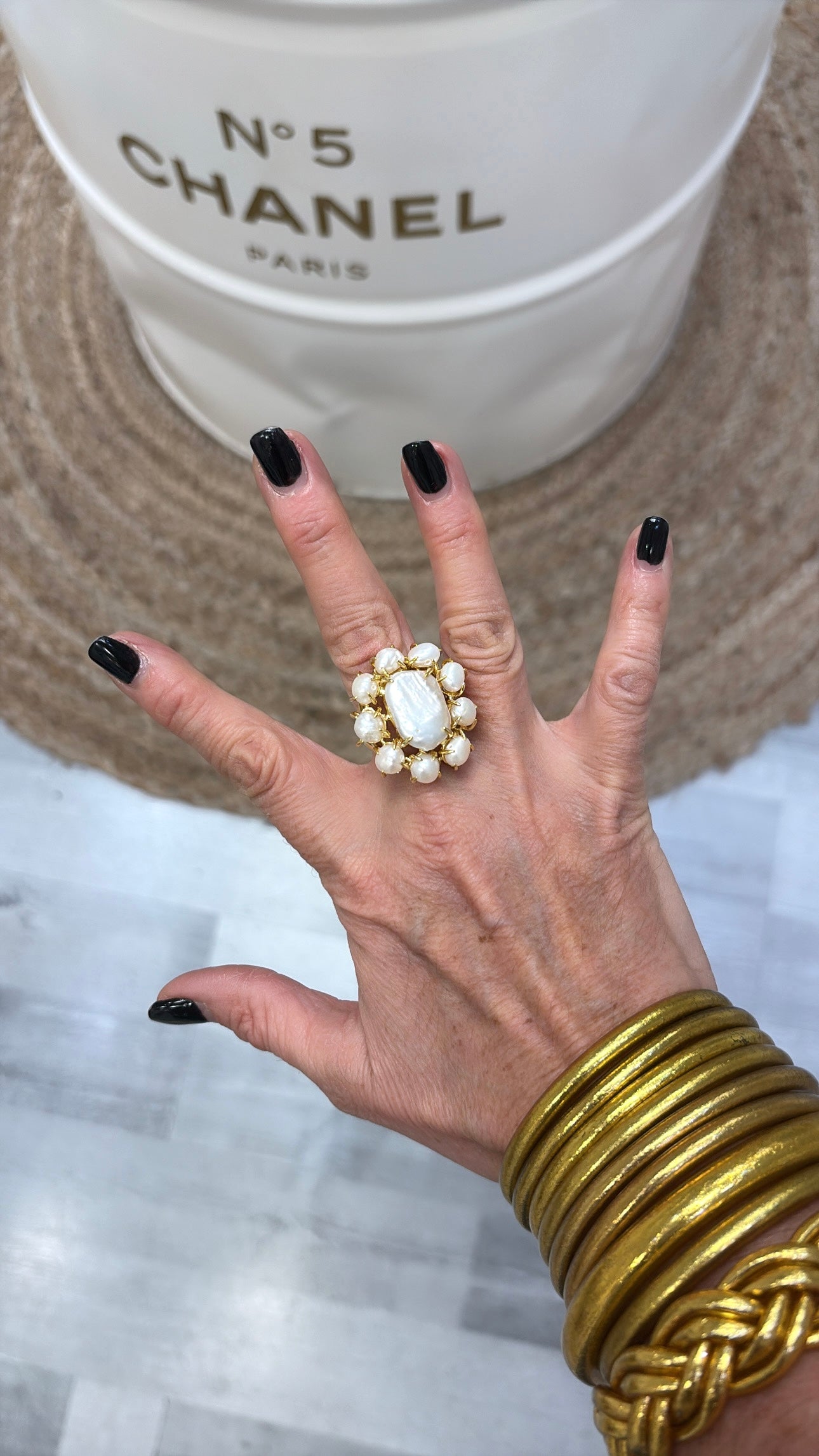 Bague Splendide Perles d’eau douce