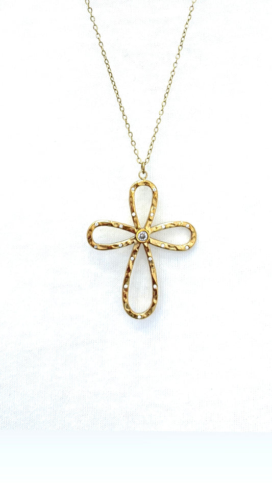Collier Croix Florale