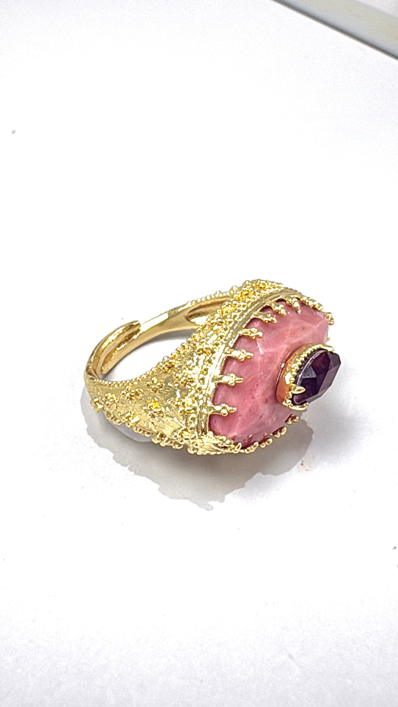Bague Amulette Eye Rhodonite