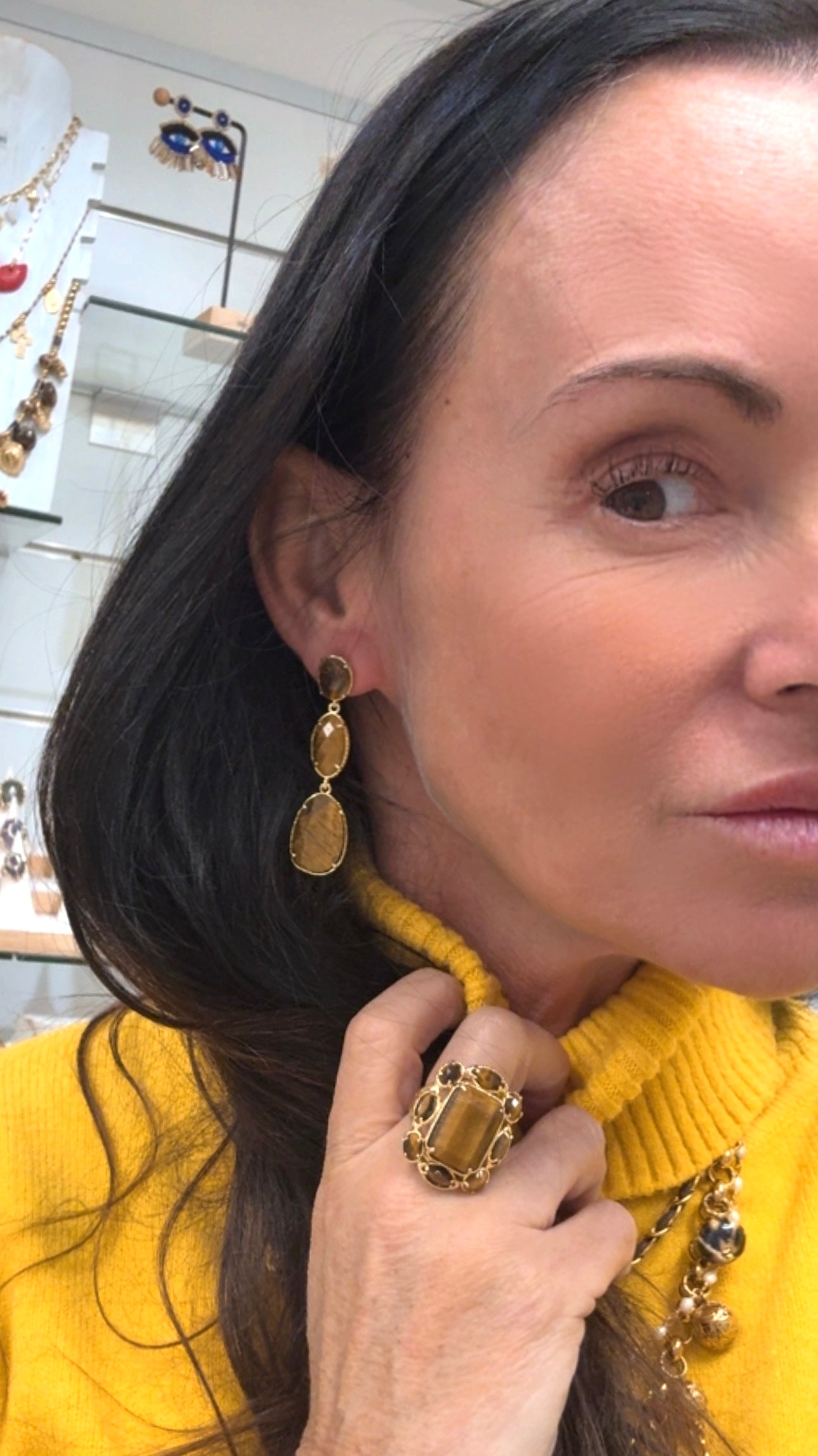 Boucles d’oreilles Œil de Tigre