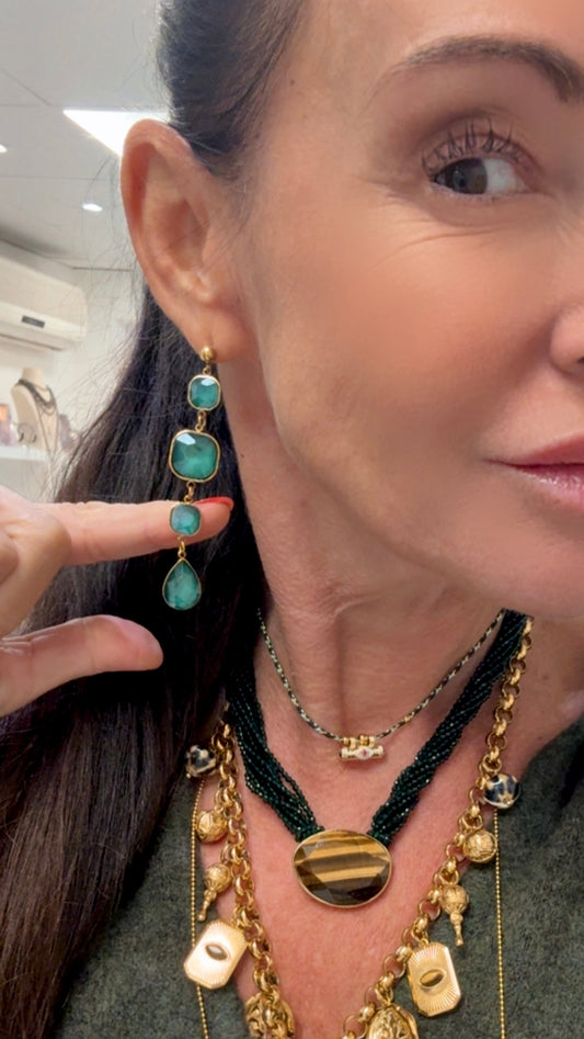 Boucles d’oreilles Élégance Verte