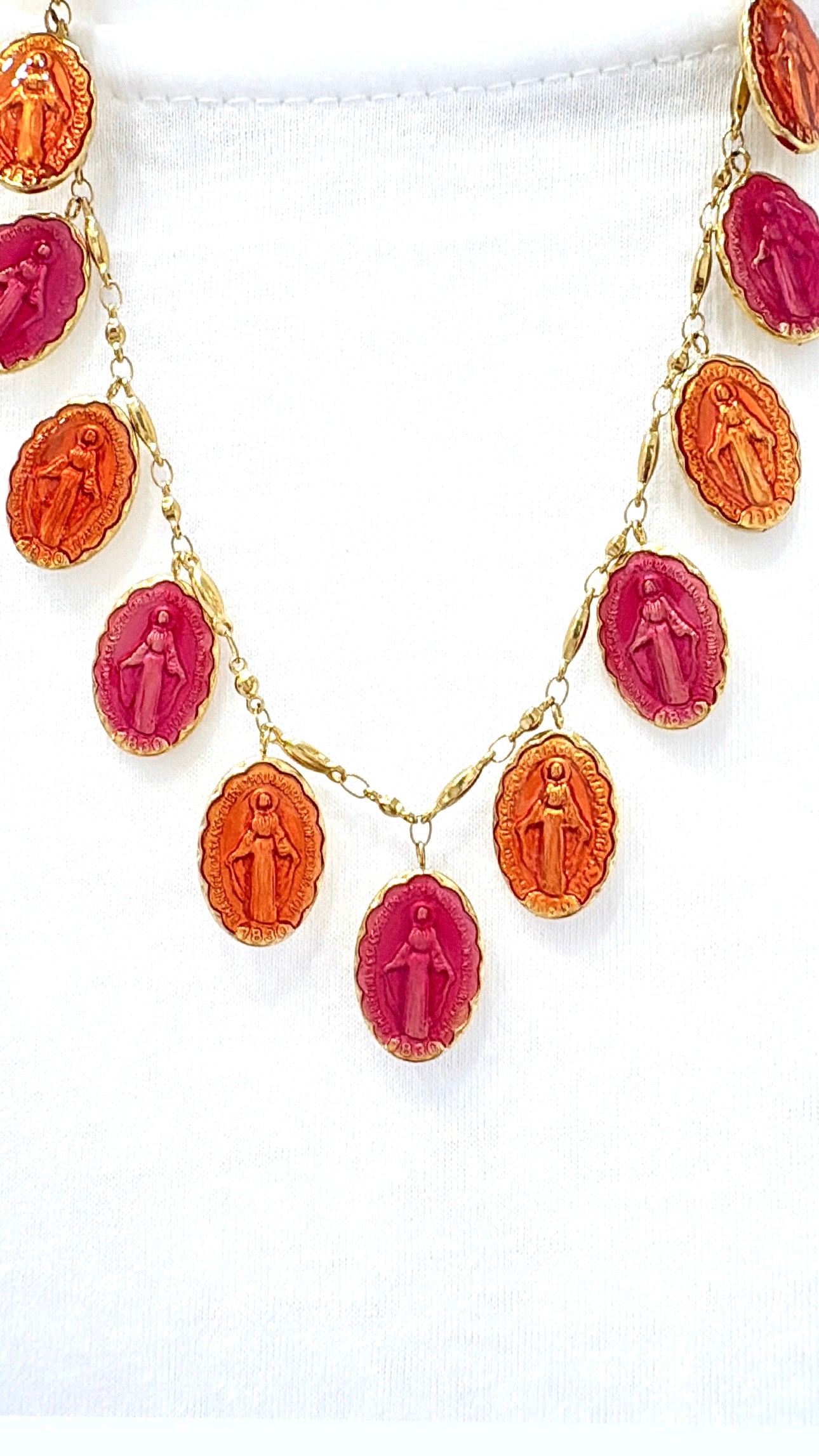 Collier Miraculeuses Rose/Orange