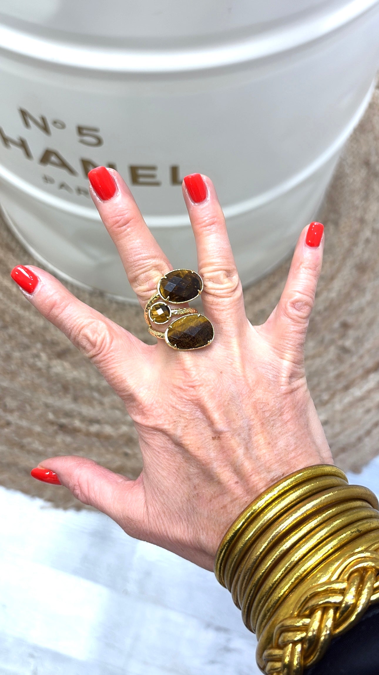 Bague Trio Œil de Tigre