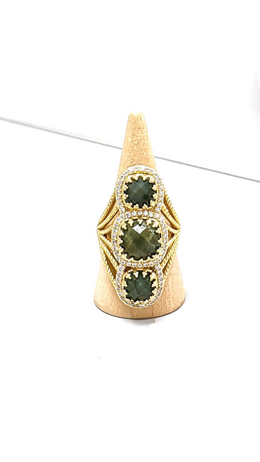 Bague Spectaculaire Jade Africaine