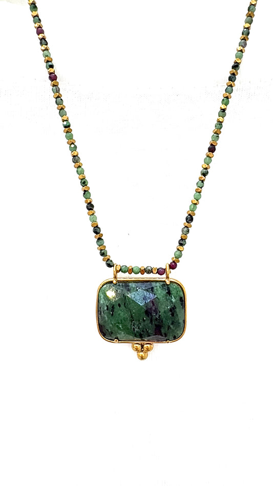 Collier Trésor Rubis Zoisite