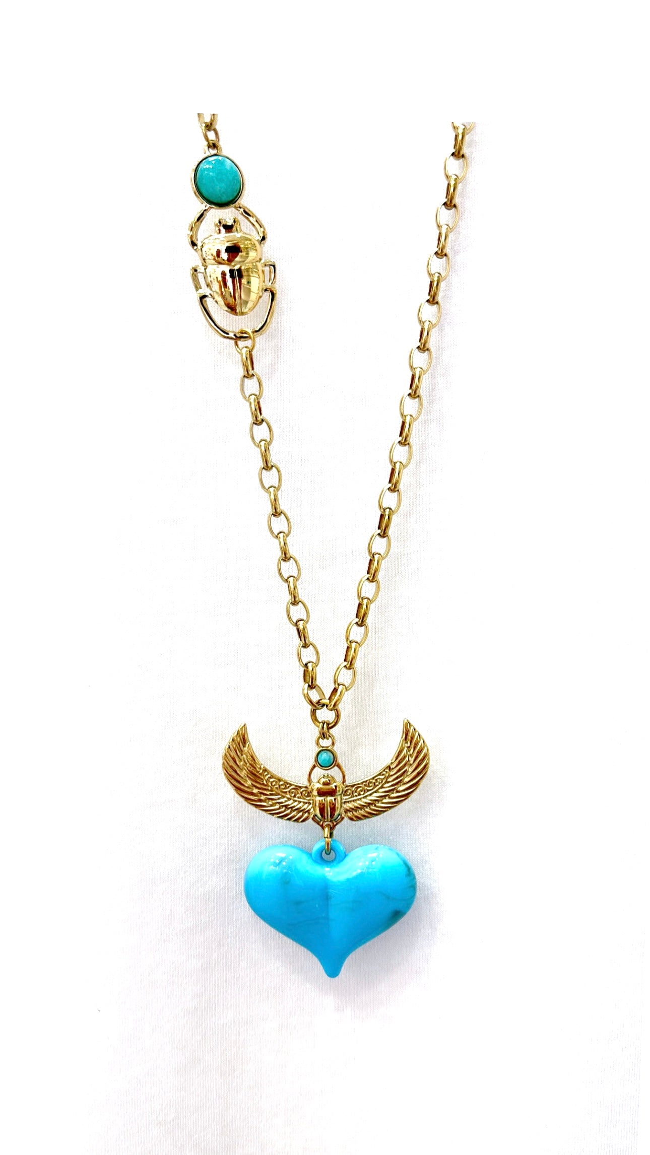 Sautoir MileMila Khepra Amazonite