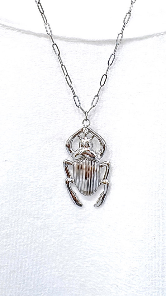 Collier Scarabée Silver