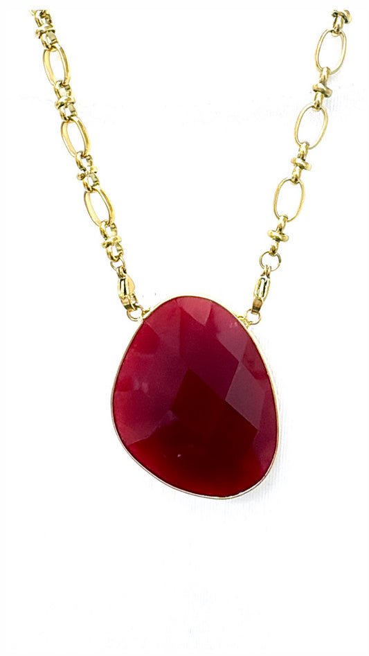 Collier Galet Cornaline