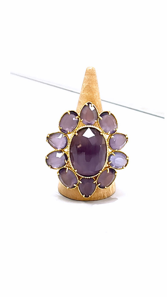 Bague Orchid Œil de Chat Lilas