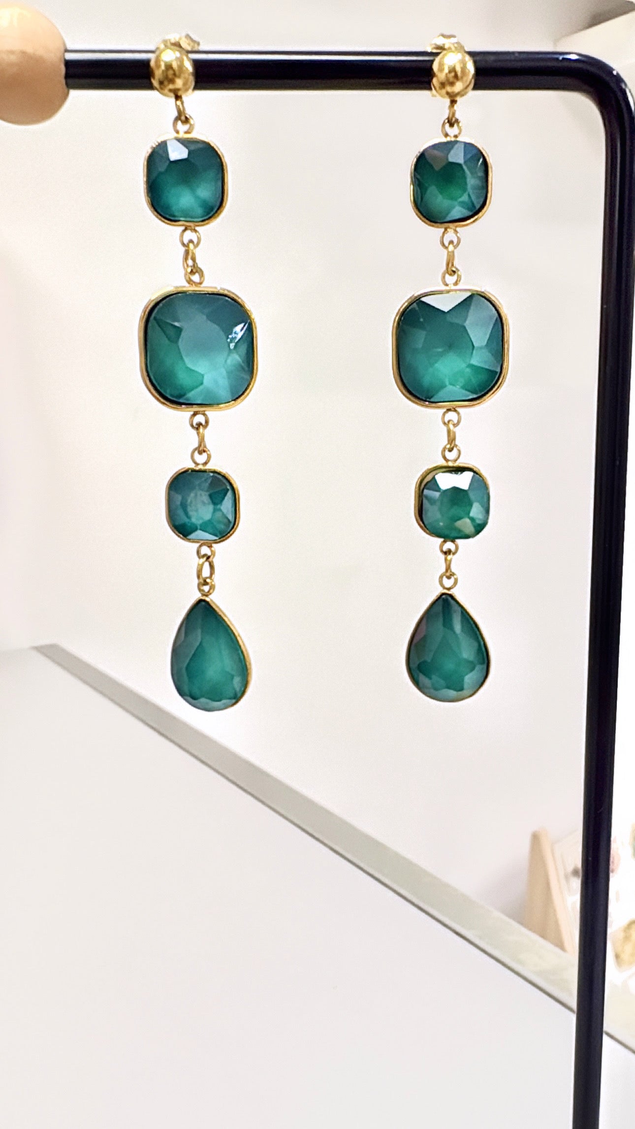 Boucles d’oreilles Élégance Verte