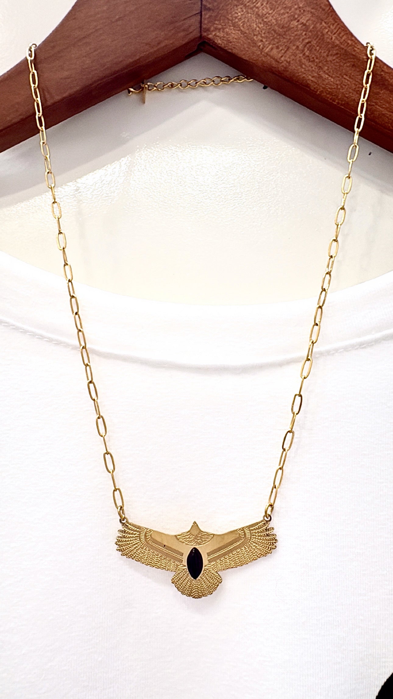 Collier Eagle Gold Onyx
