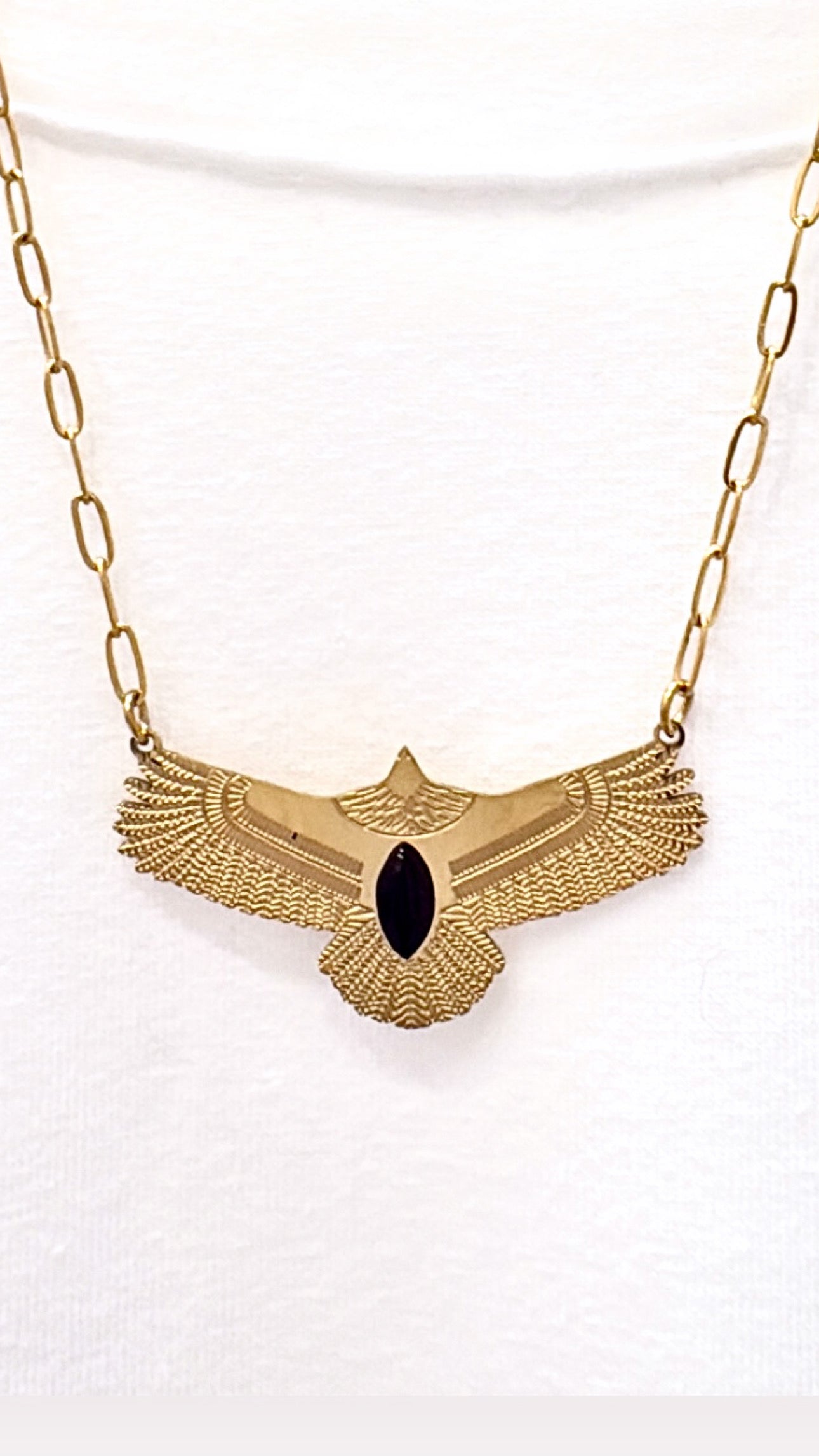 Collier Eagle Gold Onyx
