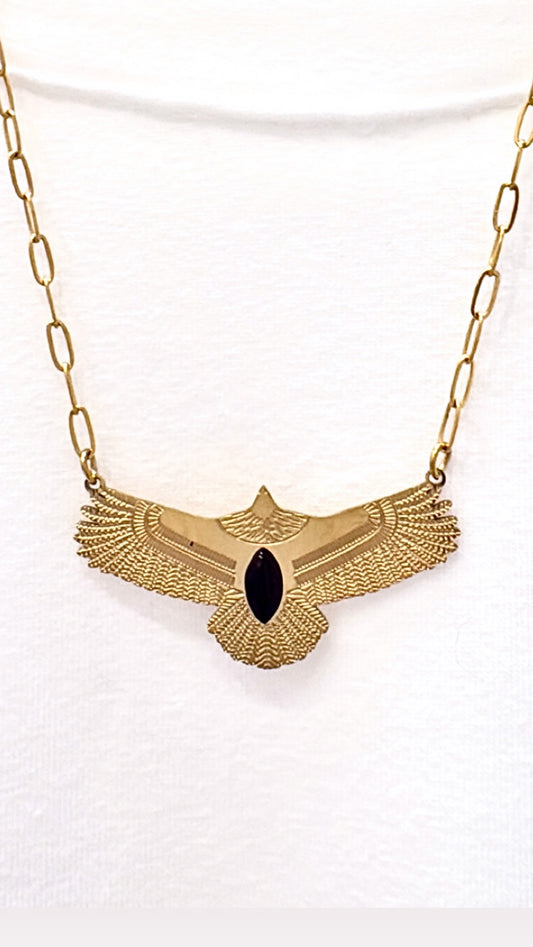 Collier Eagle Gold Onyx