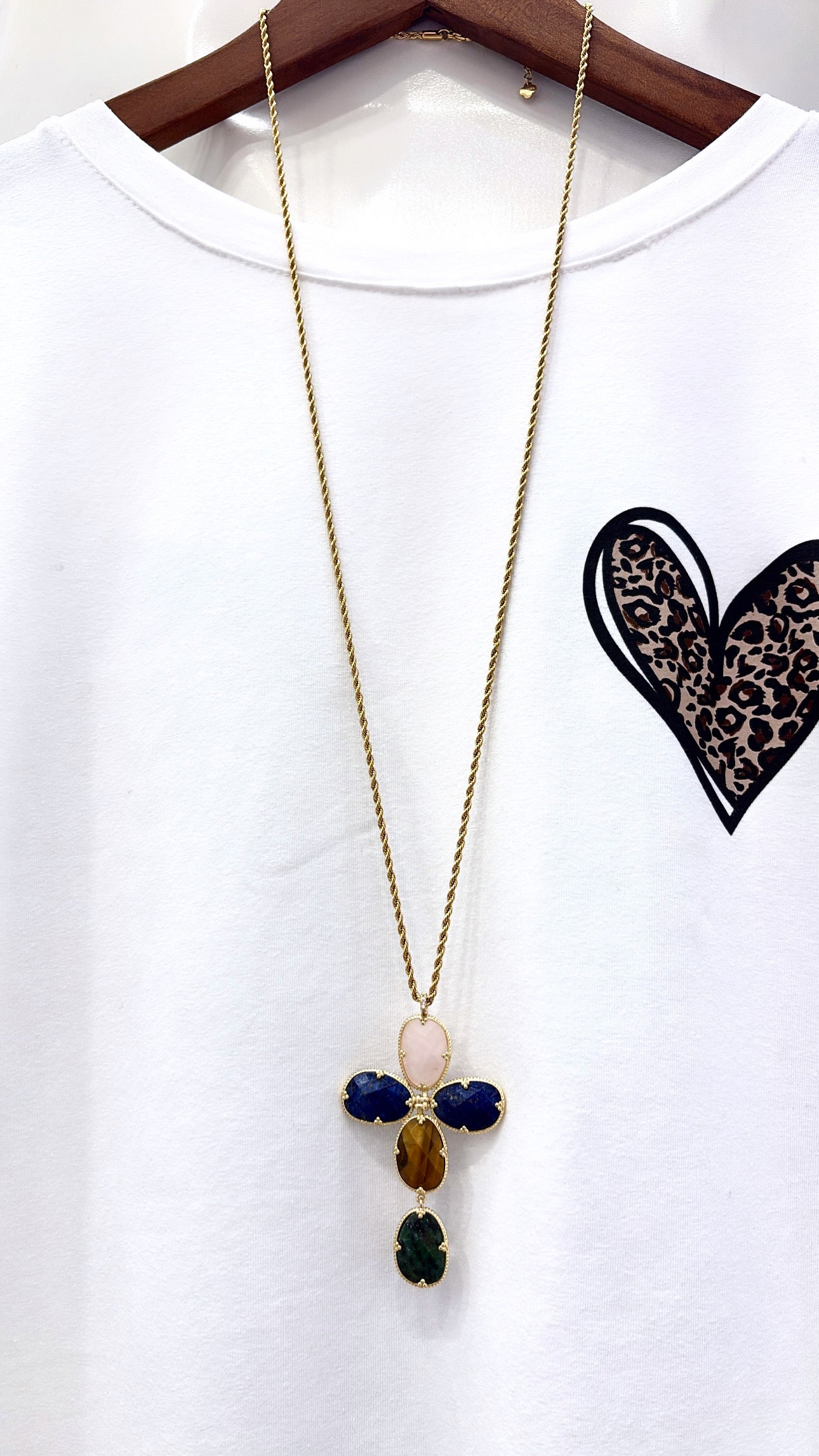 Sautoir Cruz Pierres Naturelles