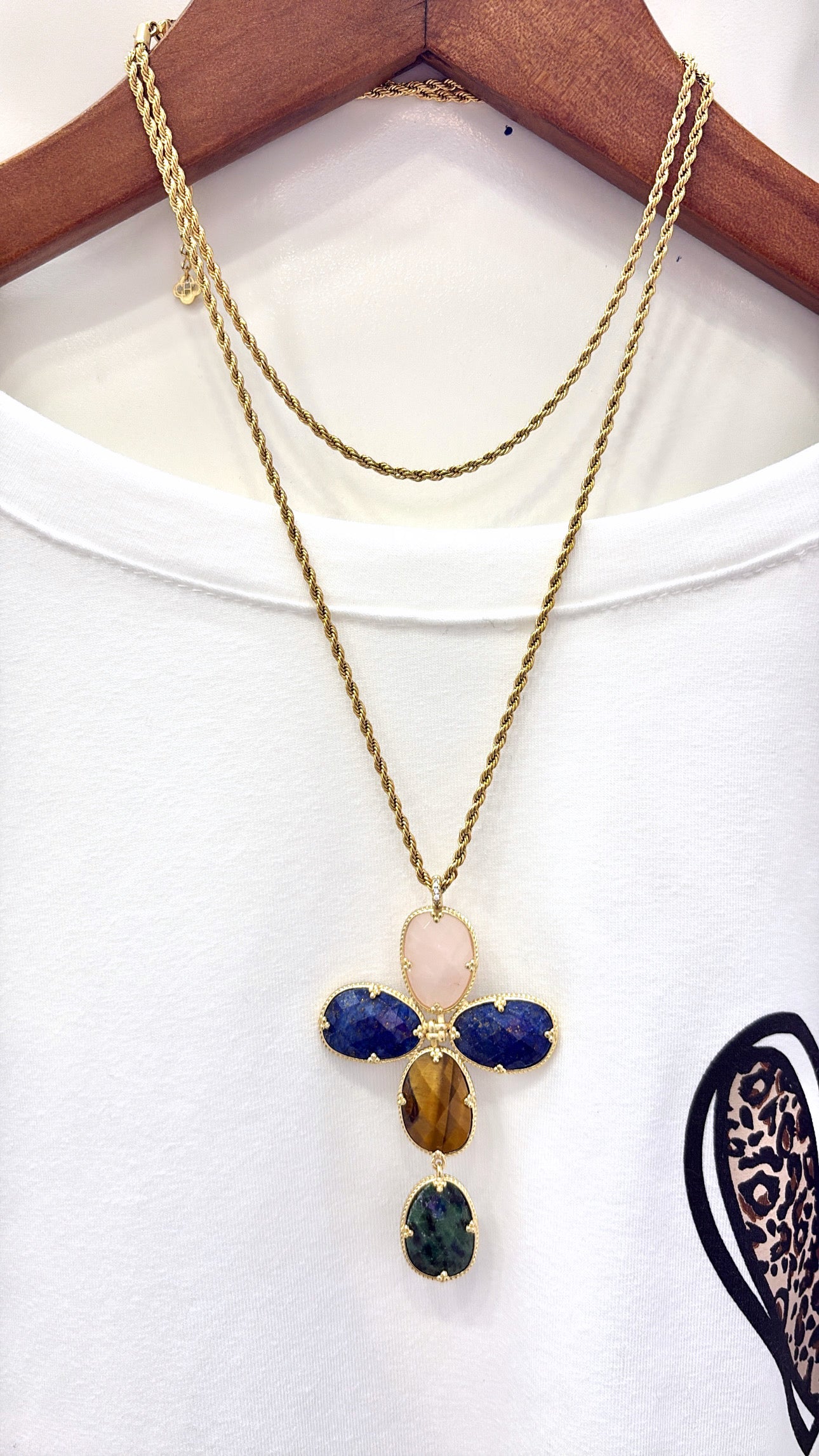 Sautoir Cruz Pierres Naturelles