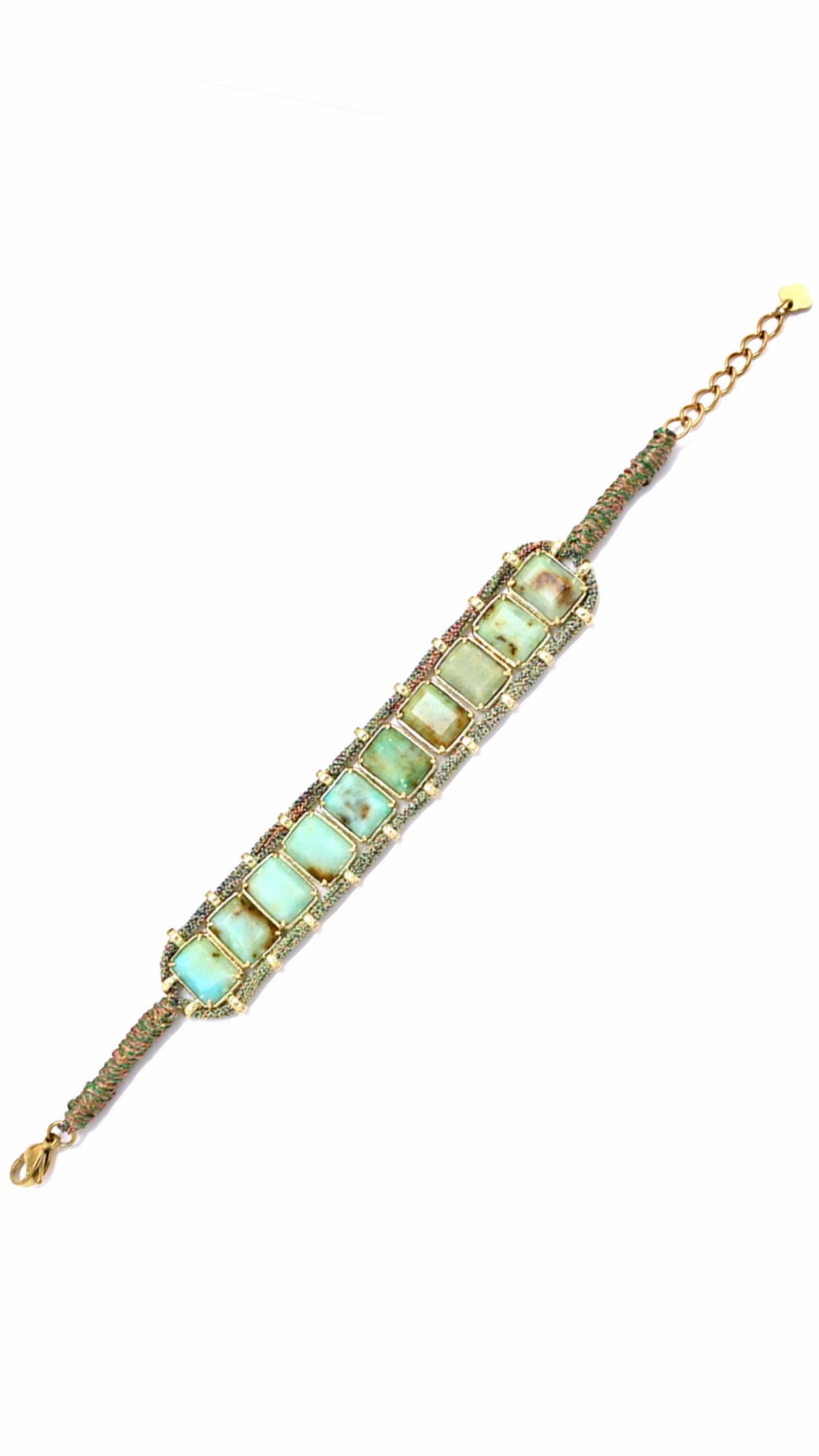 Bracelet Chrysoprase Tissé