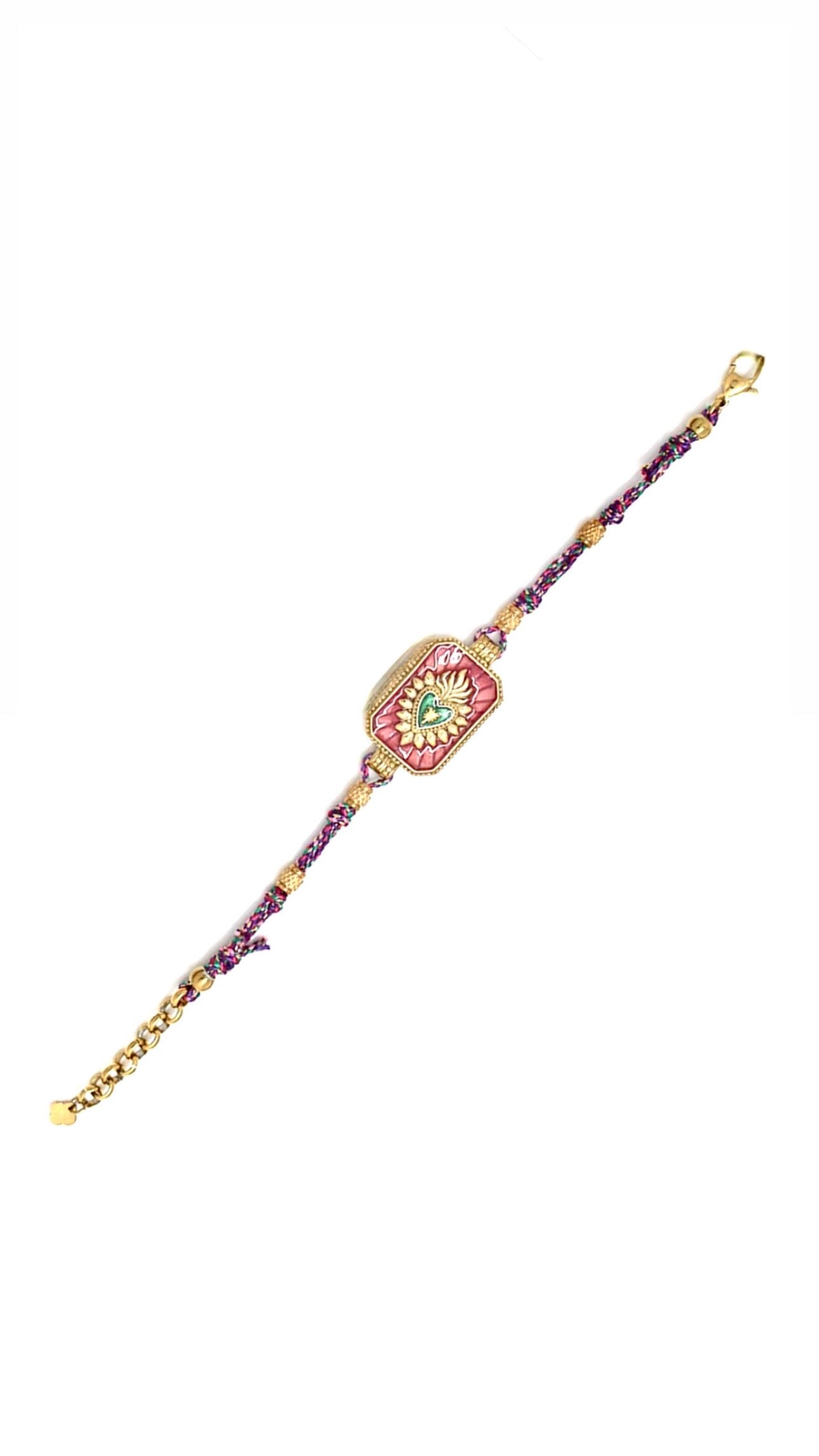 Bracelet Amulette Coeur Sacré Rose