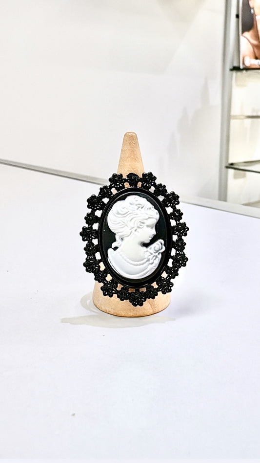 Bague Camée Noir et Blanc