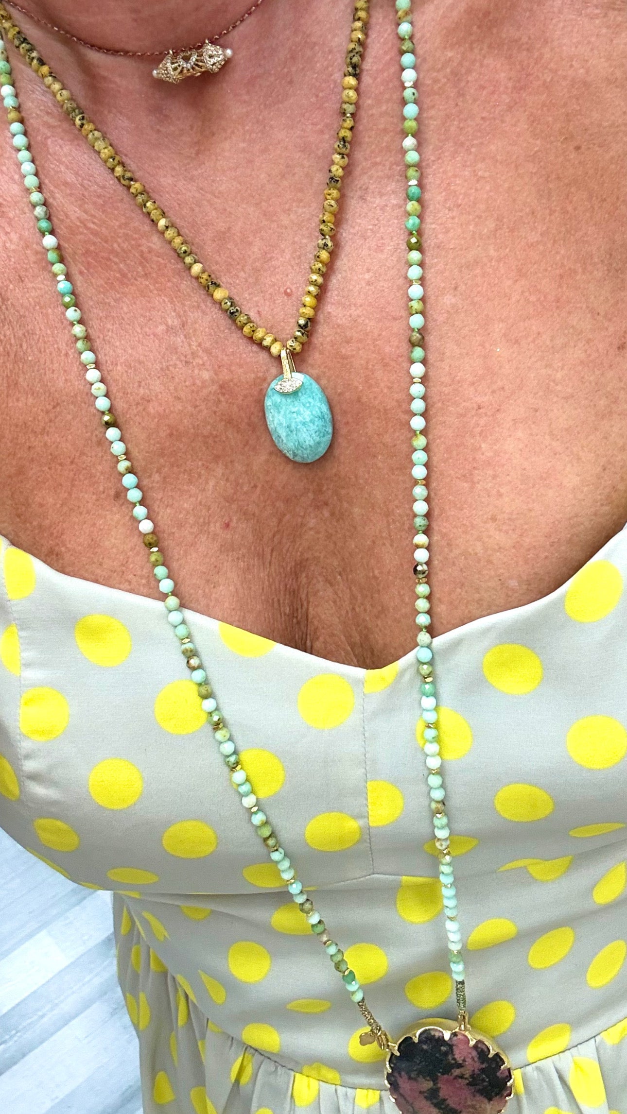 Collier Gaïana Amazonite et Jaspe
