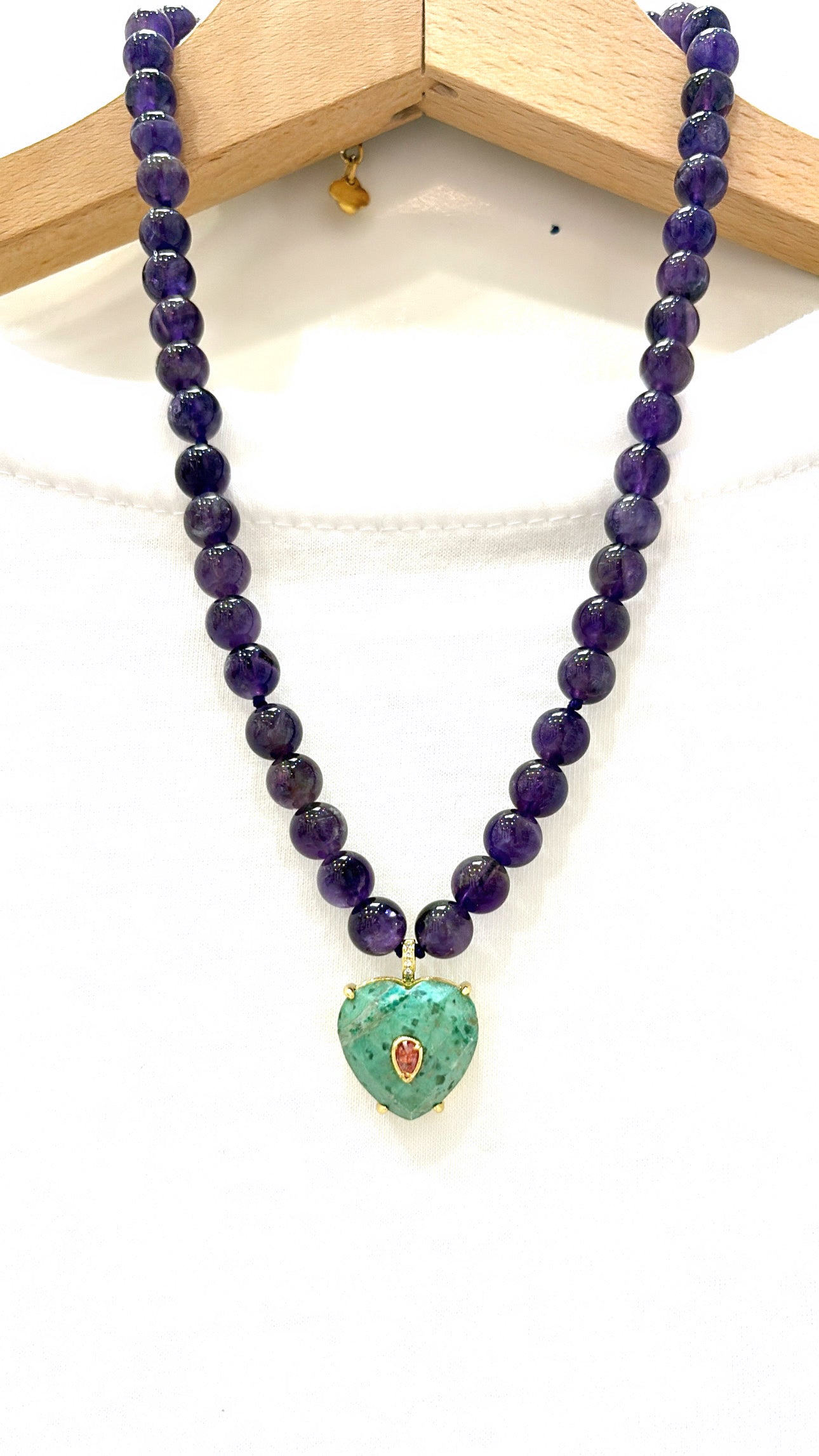 Collier Passion Amethyste et Chrysoprase